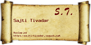 Sajti Tivadar névjegykártya