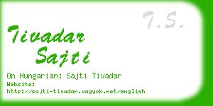 tivadar sajti business card